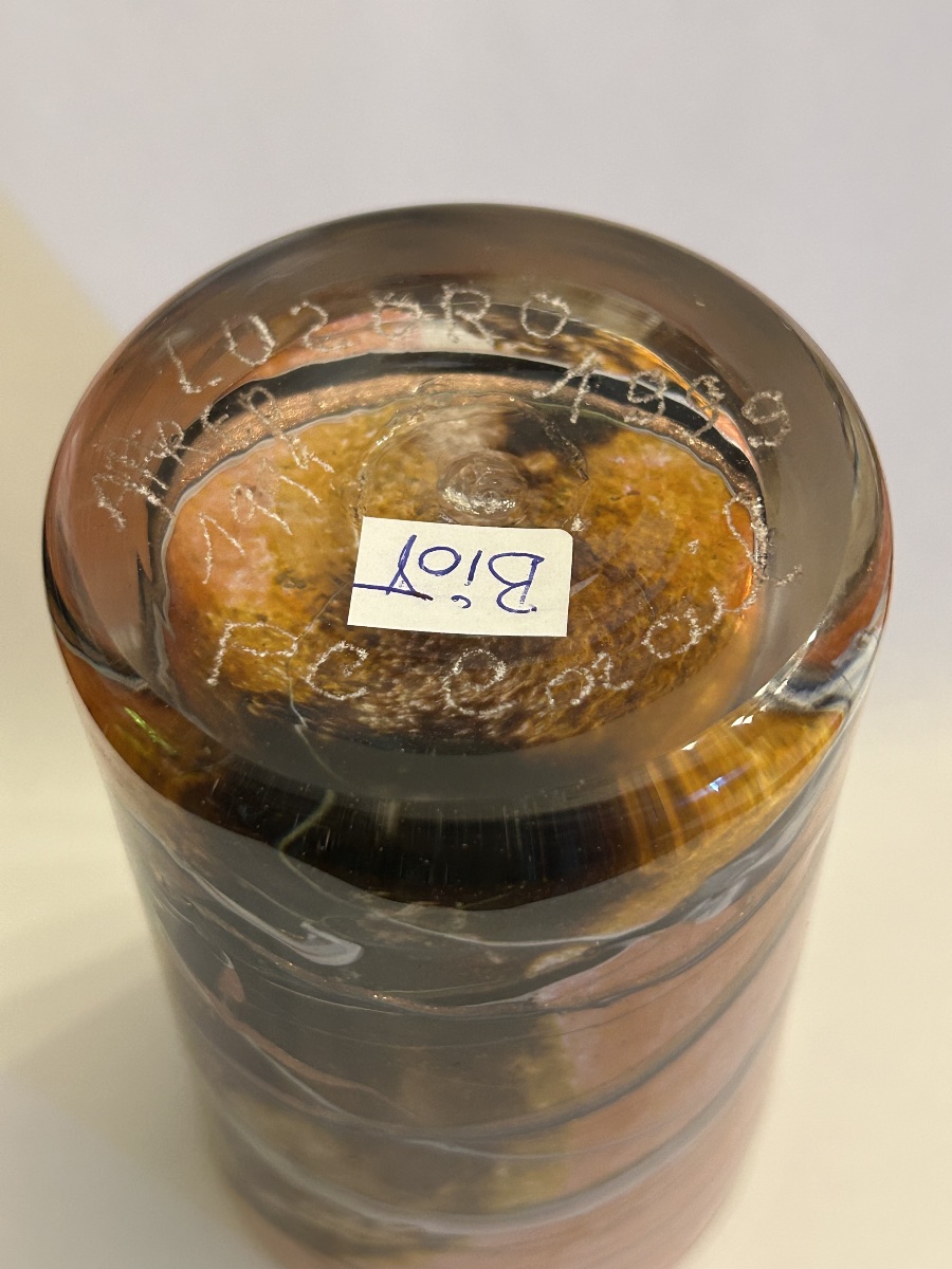 Glass Cylinder Vase By Michèle Luzoro, Biot-photo-4
