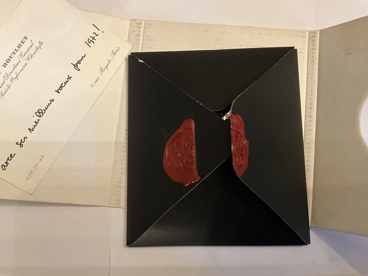 Christofle Letter Scales In Its Original Packaging.  1972 Happy New Year-photo-3