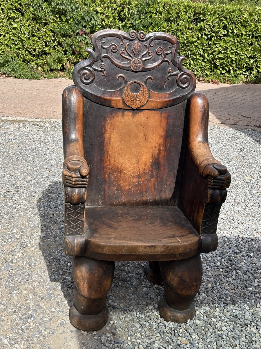 Traditional Throne  Of Nias Culture (nias Island, Off The Coast Of Sumatra)