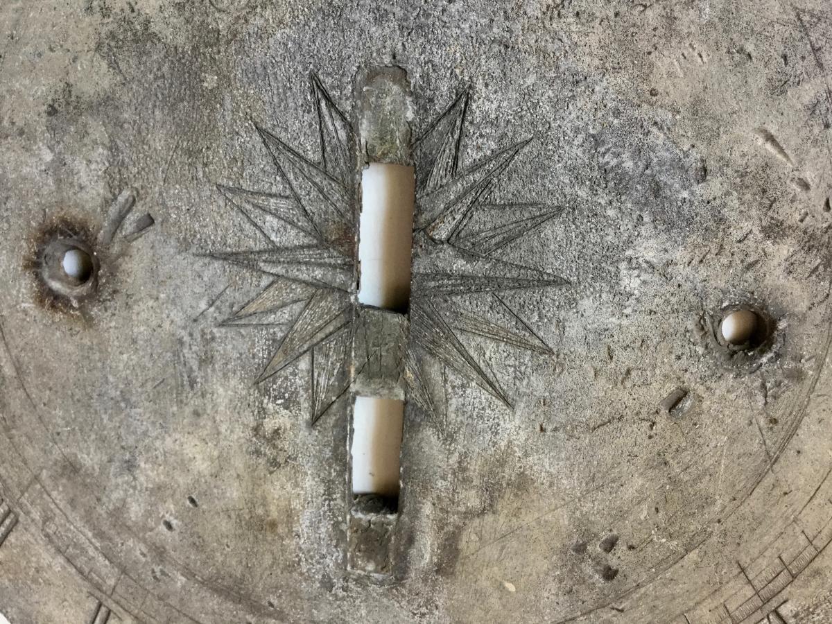 Irish Sundial Dated 1842 Lead And Bronze-photo-5