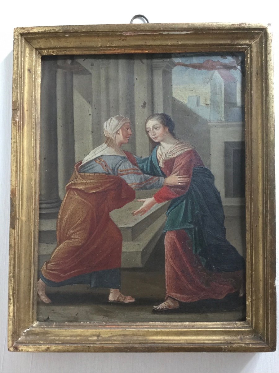2 Oil Paintings On Copper. Italy 18th Century.-photo-2