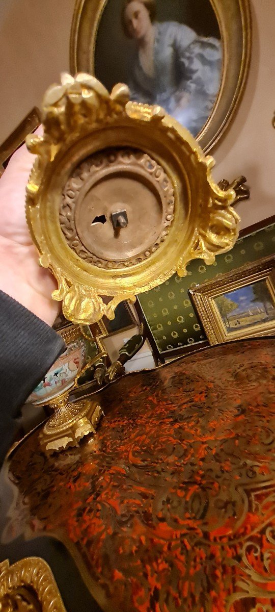 Sèvres Porcelain Clock, Napoleon III Gilt Bronze Mount-photo-1