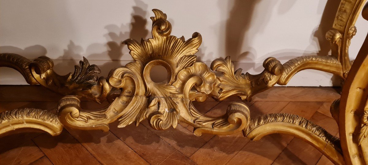 Large Console In Golden Wood Napoleon III-photo-1
