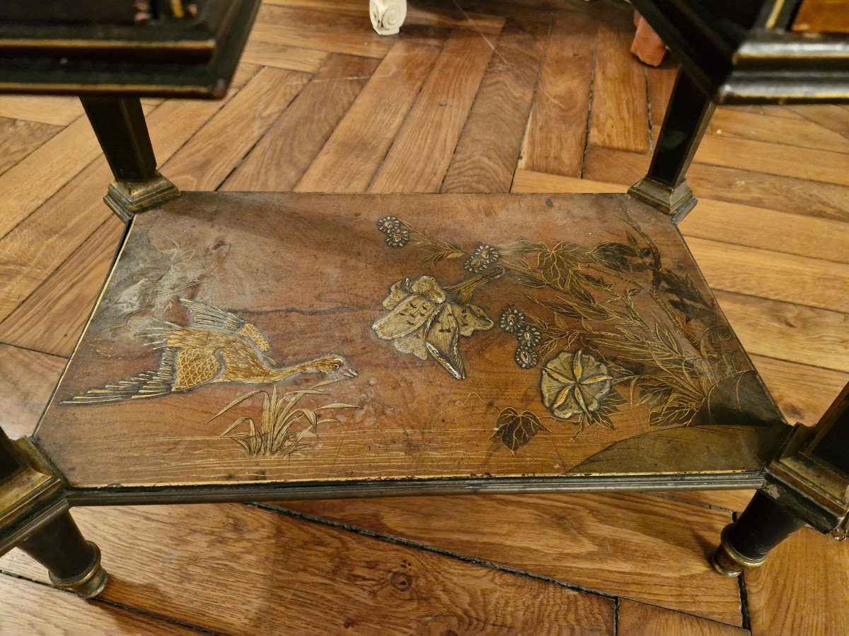Napoleon III Lacquer Side Table -photo-3