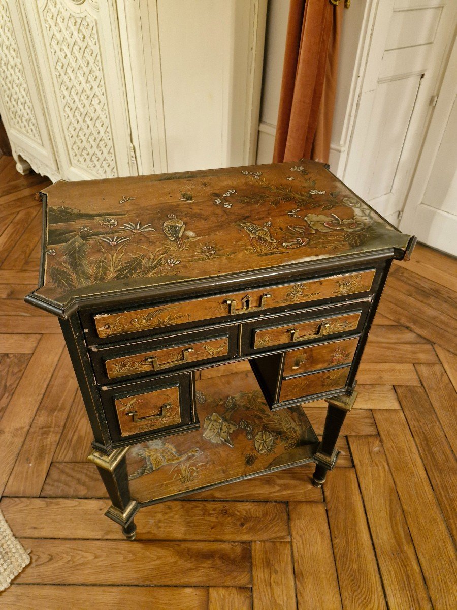 Napoleon III Lacquer Side Table 