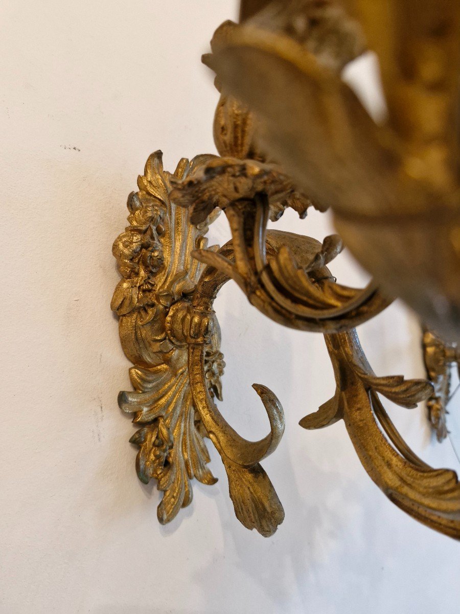 Paire d'Applique En Bronze Style Louis XV -photo-4
