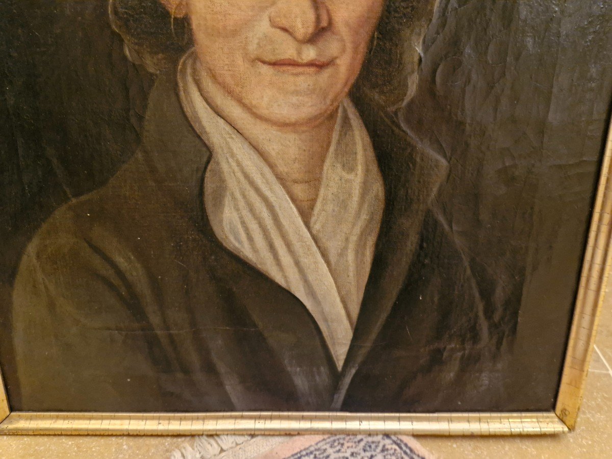 18th Century, Portrait Of Woman Oil On Canvas -photo-1
