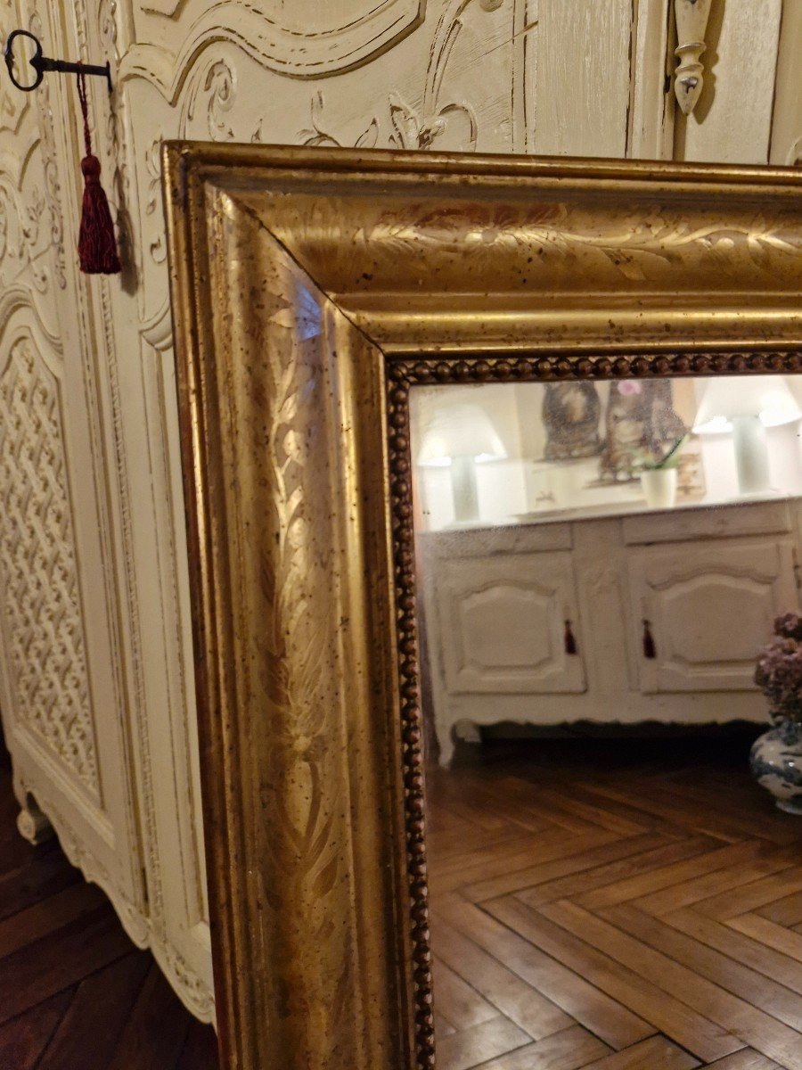 Miroir Napoléon III, Dorure d'Origine -photo-3