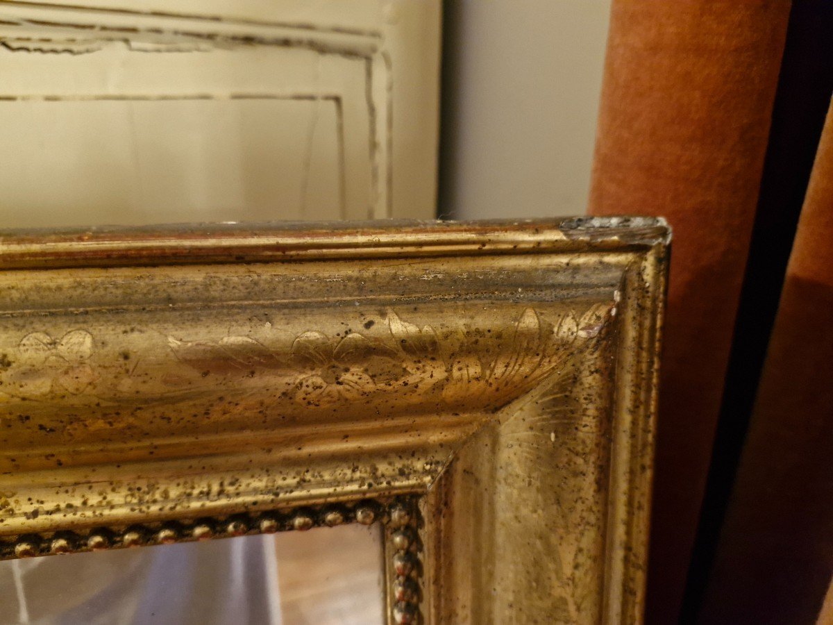 Miroir Napoléon III, Dorure d'Origine -photo-2