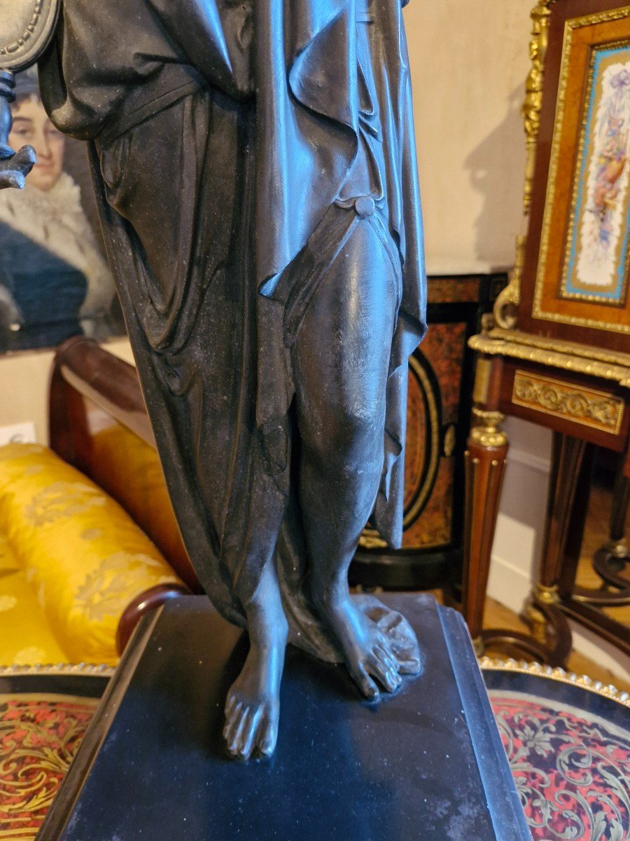 Large Antique Woman Torchiere-photo-1