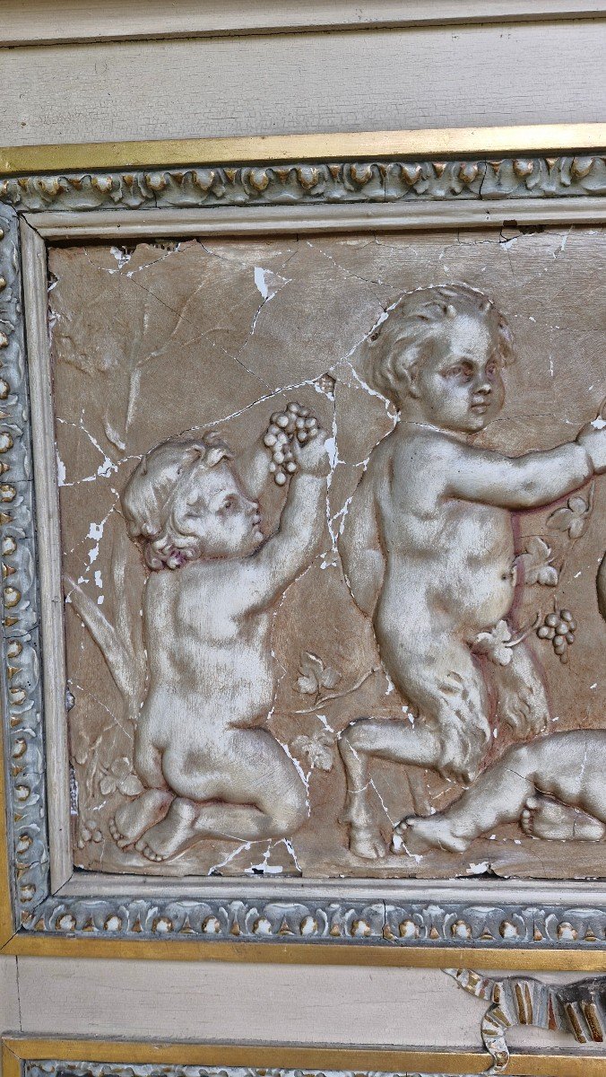Louis XVI Style Trumeau Decor Cherubs-photo-3
