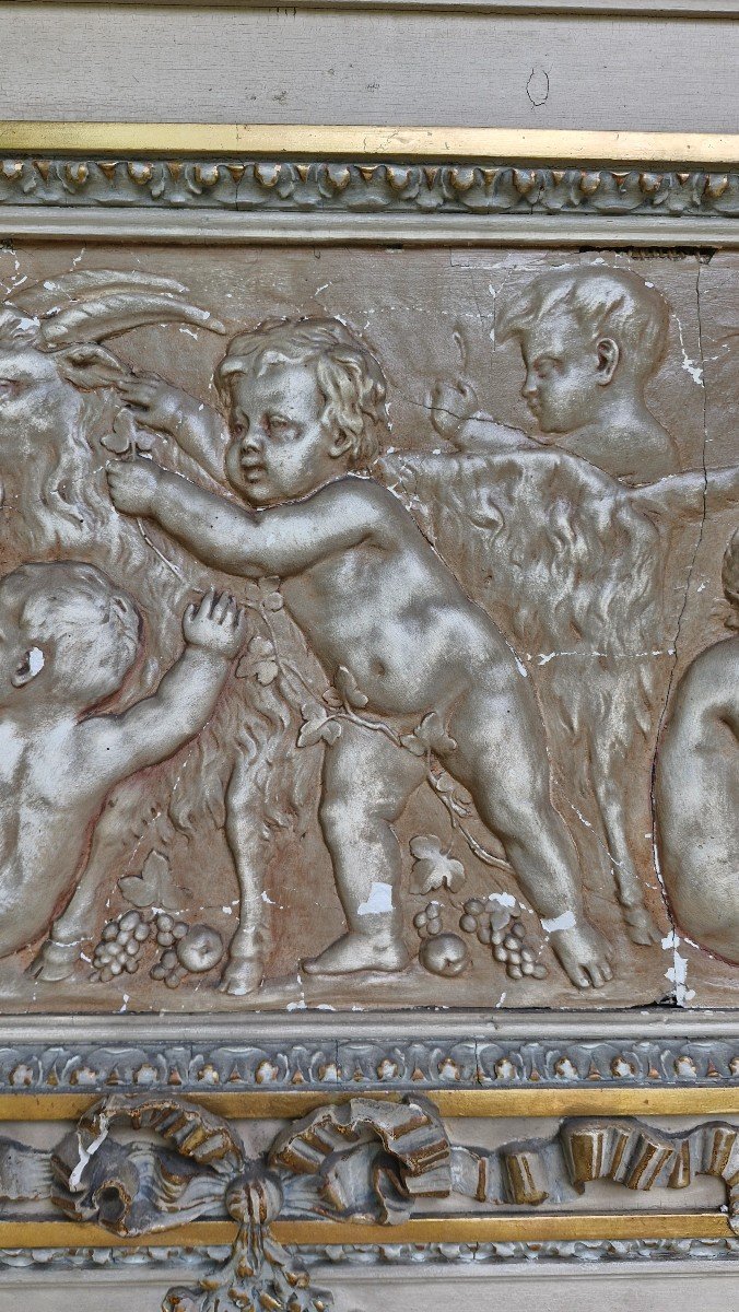 Louis XVI Style Trumeau Decor Cherubs-photo-1