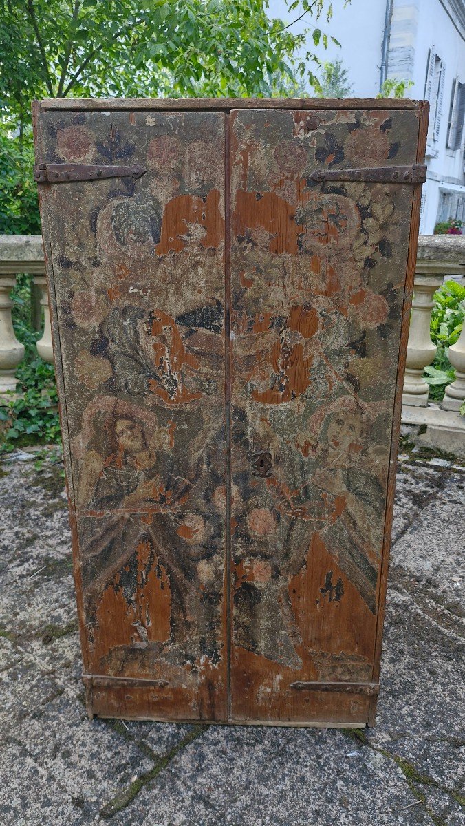 17th Century, Tabernacle Or Oratory In Painted Wood -photo-7