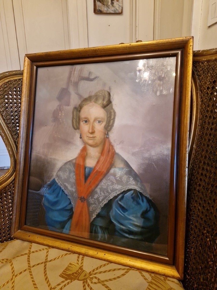 Pastel, Portrait De Femme