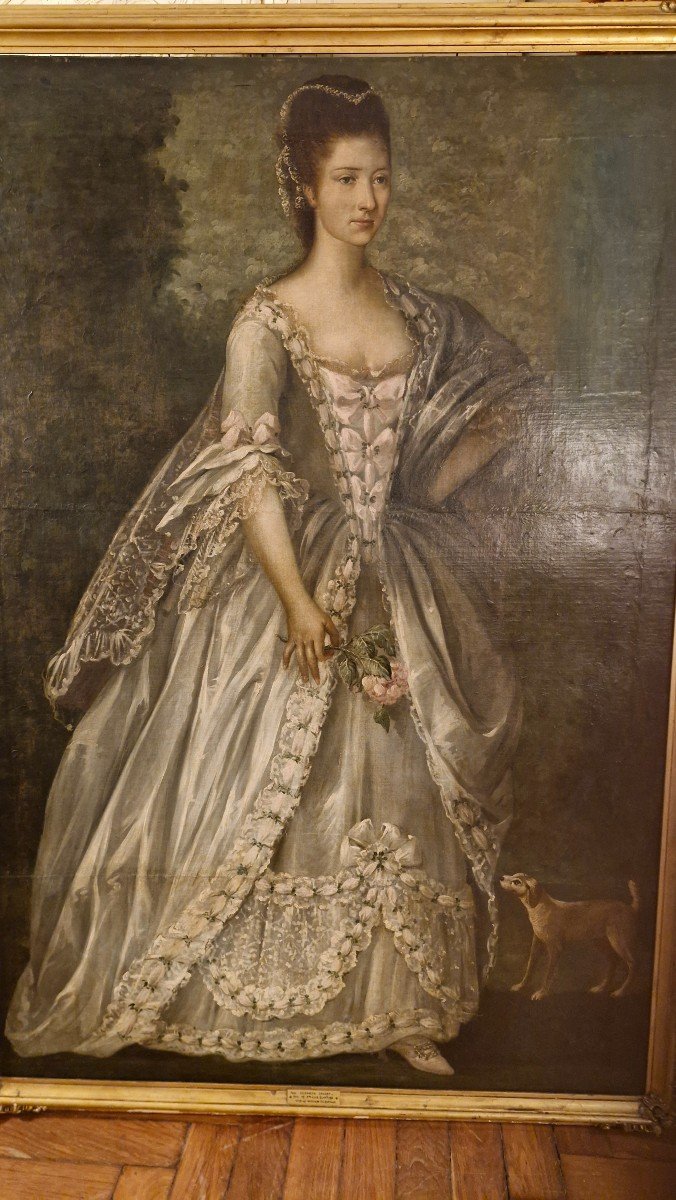 Portrait Of Mrs. Stuart, Wife Of Colqhoum, 18th Century -photo-2