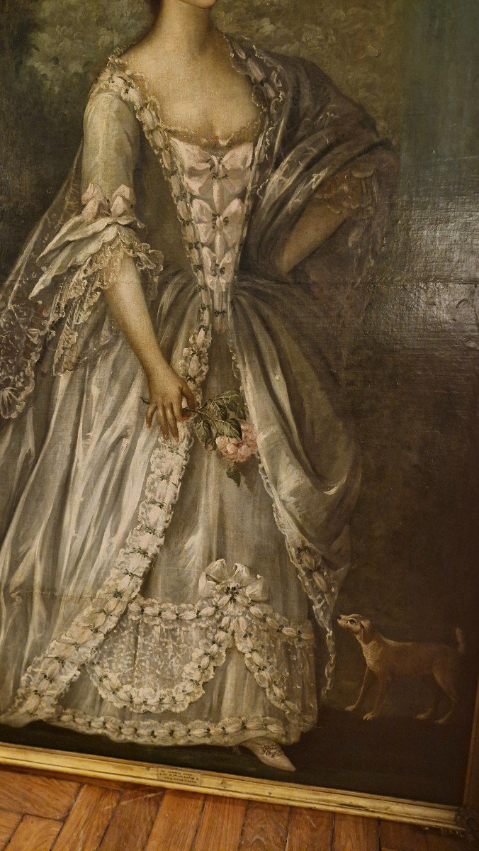 Portrait Of Mrs. Stuart, Wife Of Colqhoum, 18th Century -photo-3