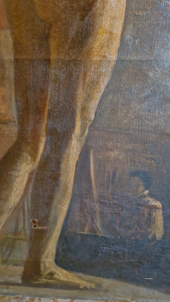 Late 19th Century, Studio Nude, Oil On Canvas -photo-2