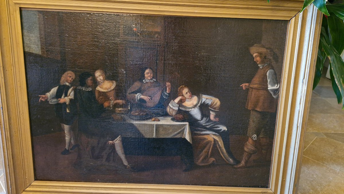 Flemish School, 18th Century, Oil Painting On Canvas-photo-2