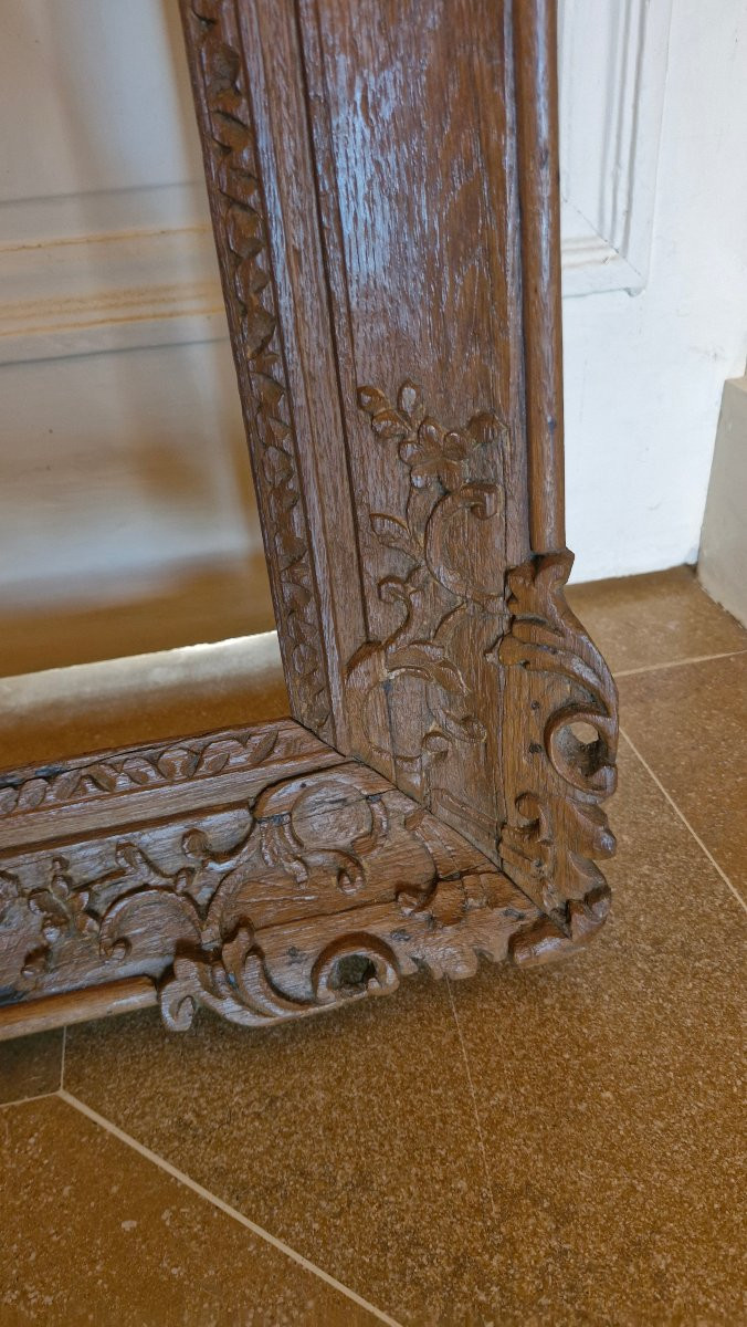 Antique Natural Wood Frame From The 18th Century -photo-3
