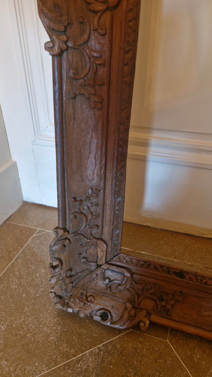 Antique Natural Wood Frame From The 18th Century -photo-5