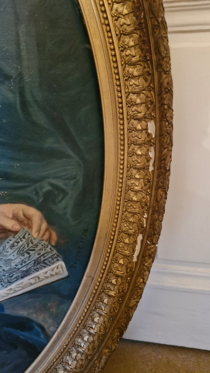 Huile Sur Toile Portrait De Femme-photo-3