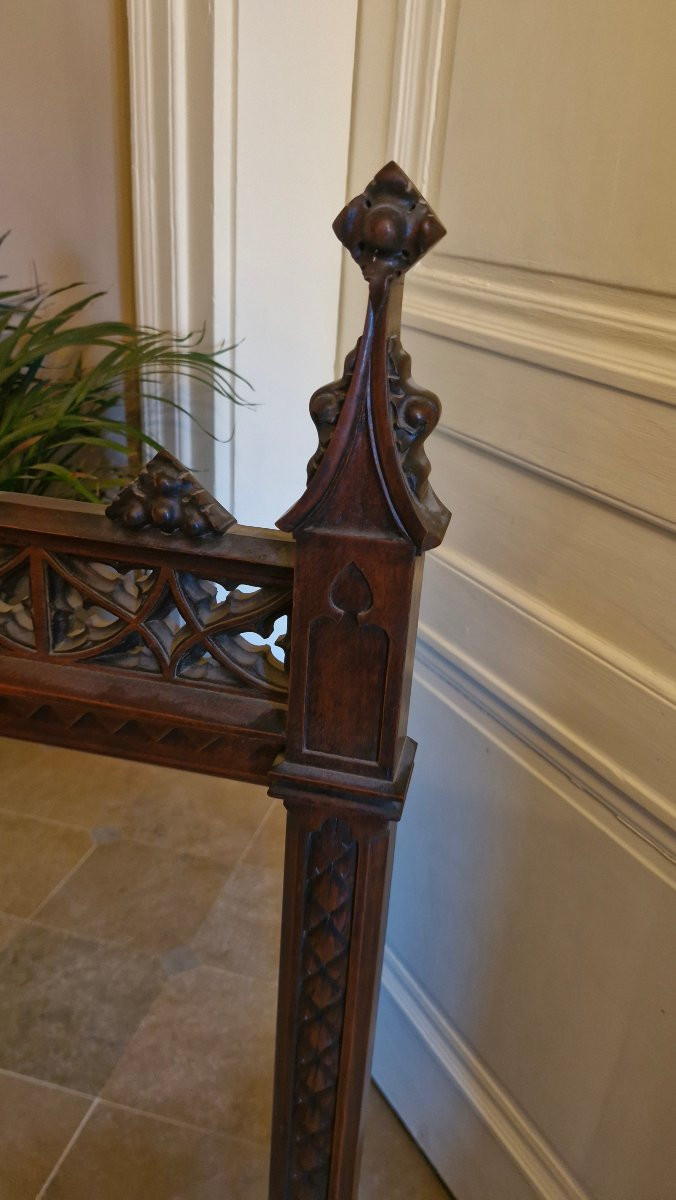 Miroir Gothique En noyer-photo-3