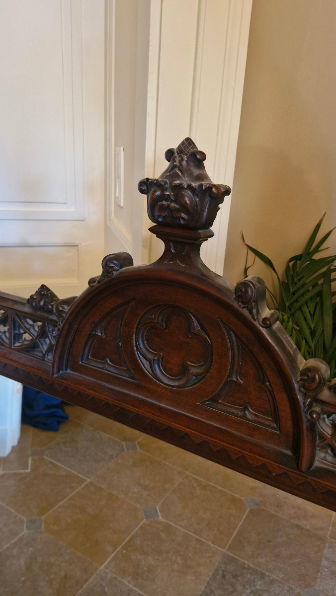 Miroir Gothique En noyer-photo-4