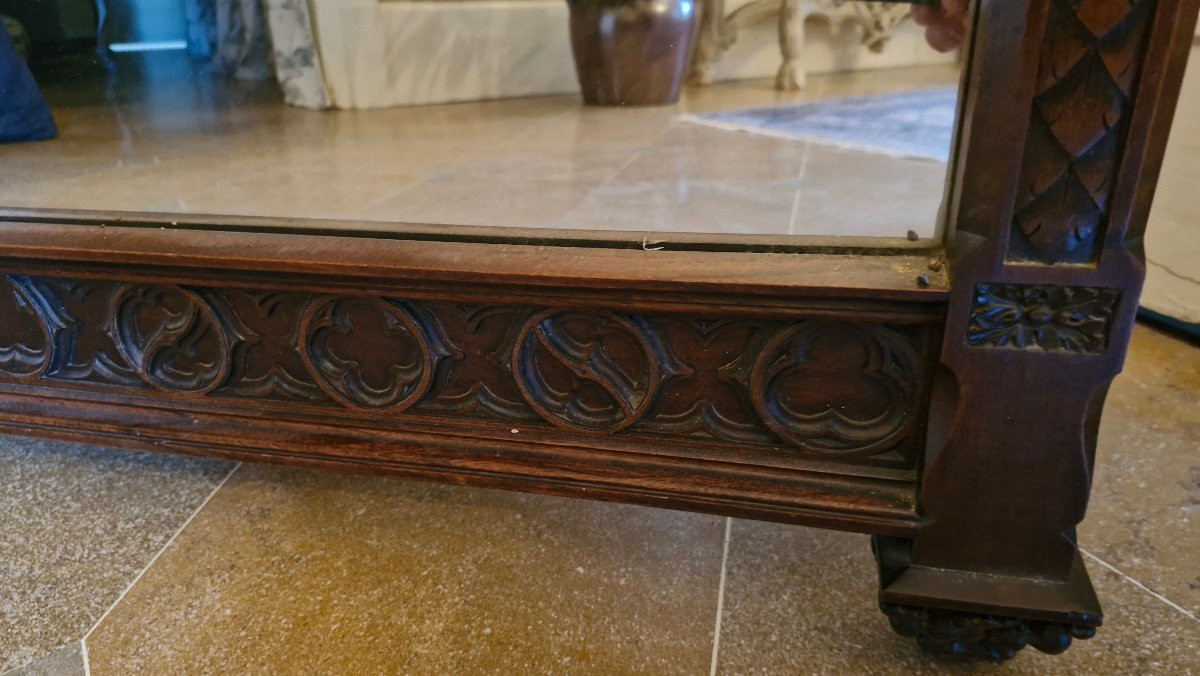Miroir Gothique En noyer-photo-1