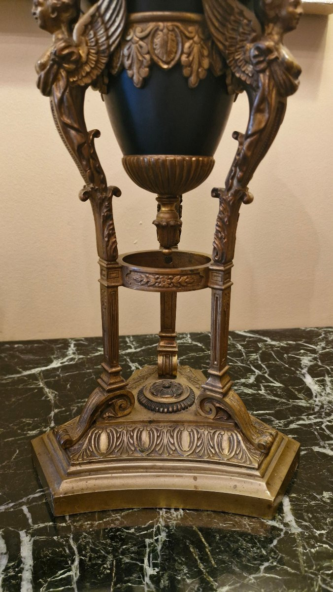 Empire Style Bronze Oil Lamp-photo-4