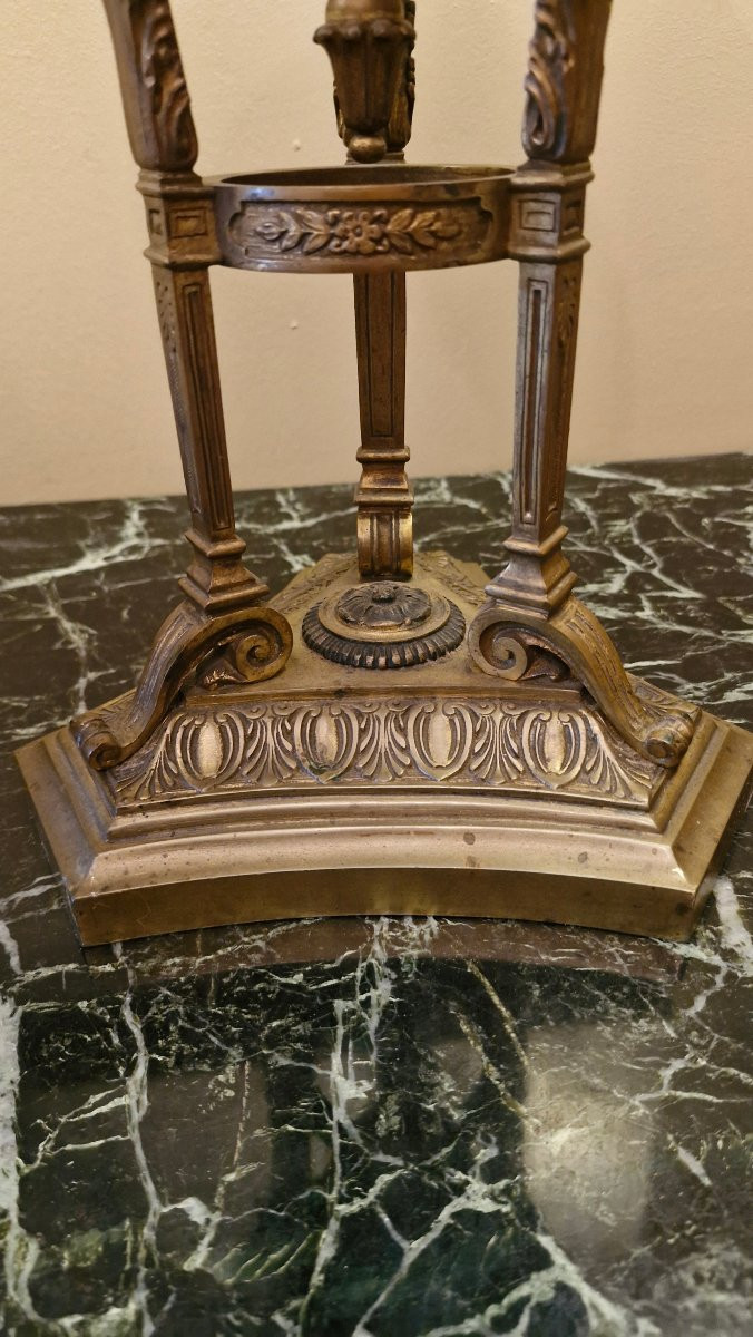Empire Style Bronze Oil Lamp-photo-1