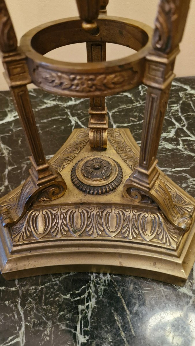 Empire Style Bronze Oil Lamp-photo-2