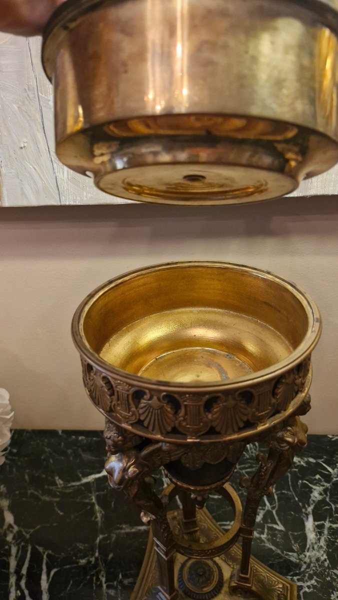 Empire Style Bronze Oil Lamp-photo-6