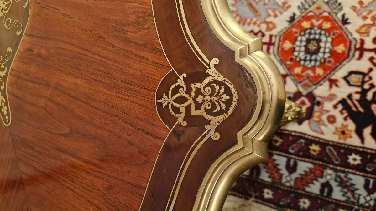Napoleon III Marquetry Center Table-photo-1