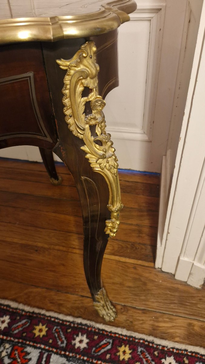Napoleon III Marquetry Center Table-photo-2