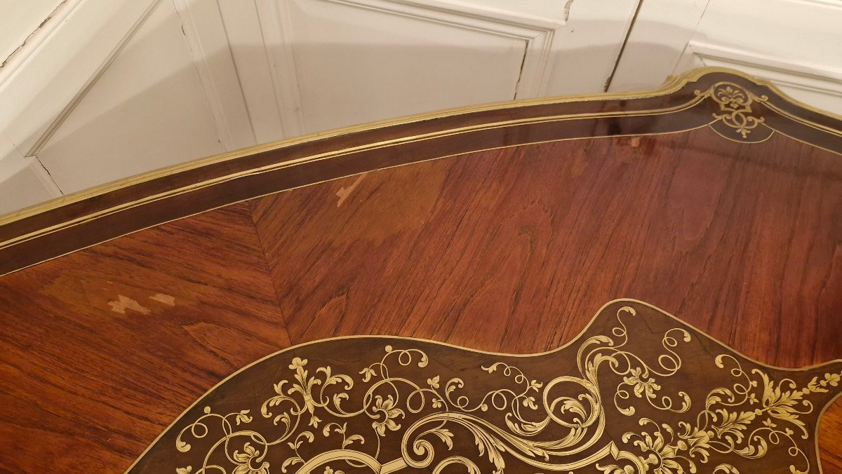 Napoleon III Marquetry Center Table-photo-4