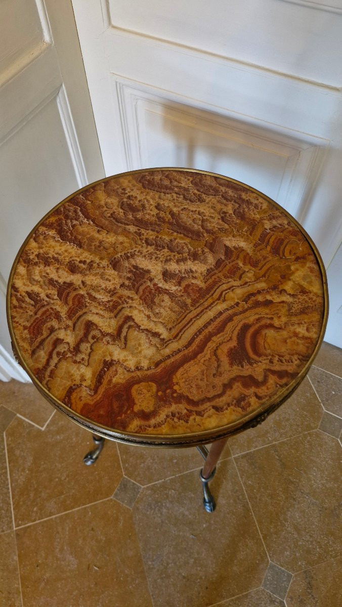 Napoleon III Bronze Pedestal Table-photo-3
