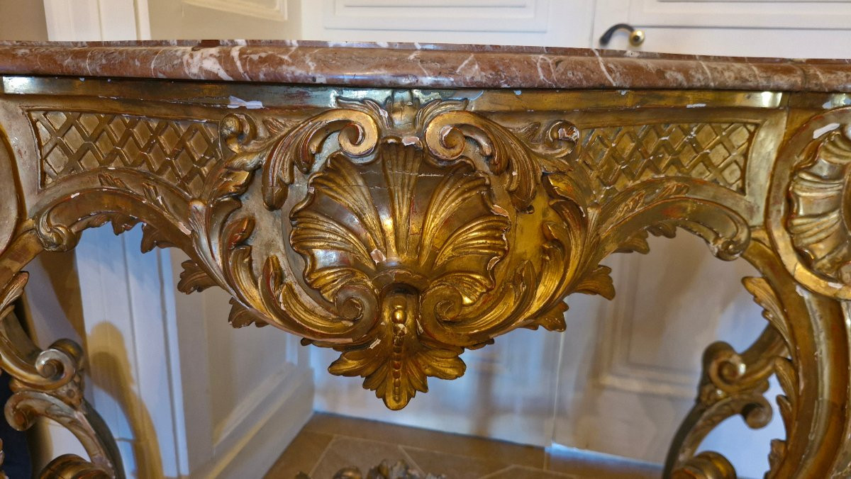 Napoleon III Gilded Wood Console-photo-4
