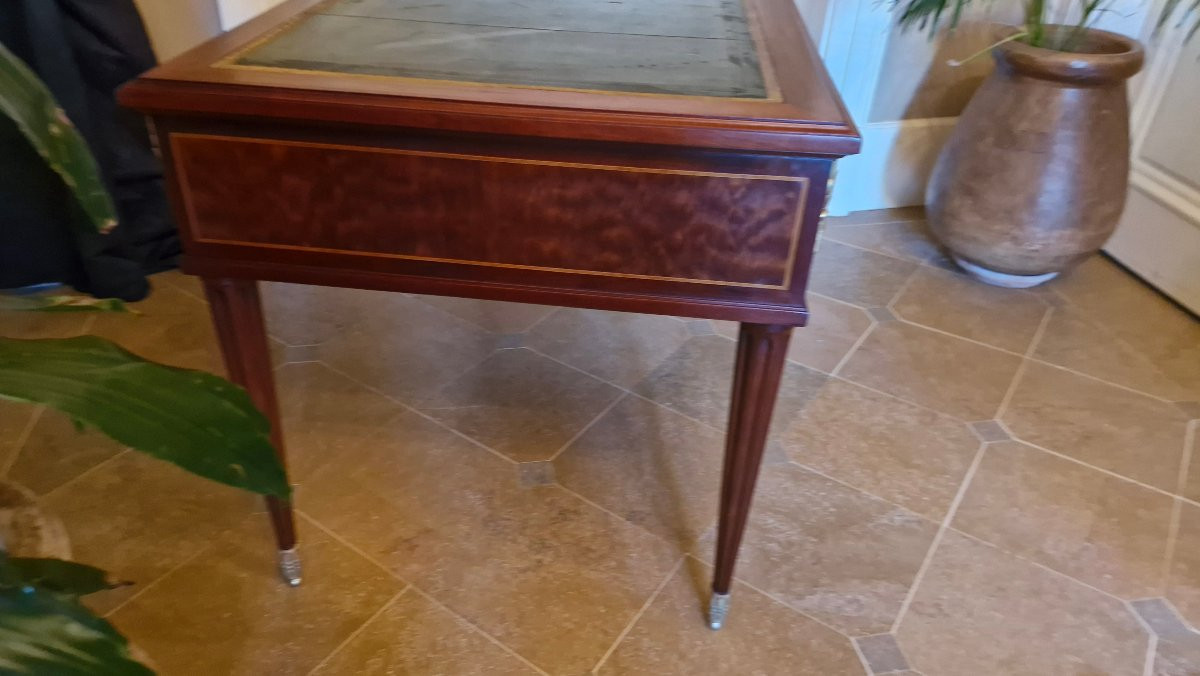 Louis XVI Napoleon III Style Flat Desk-photo-3