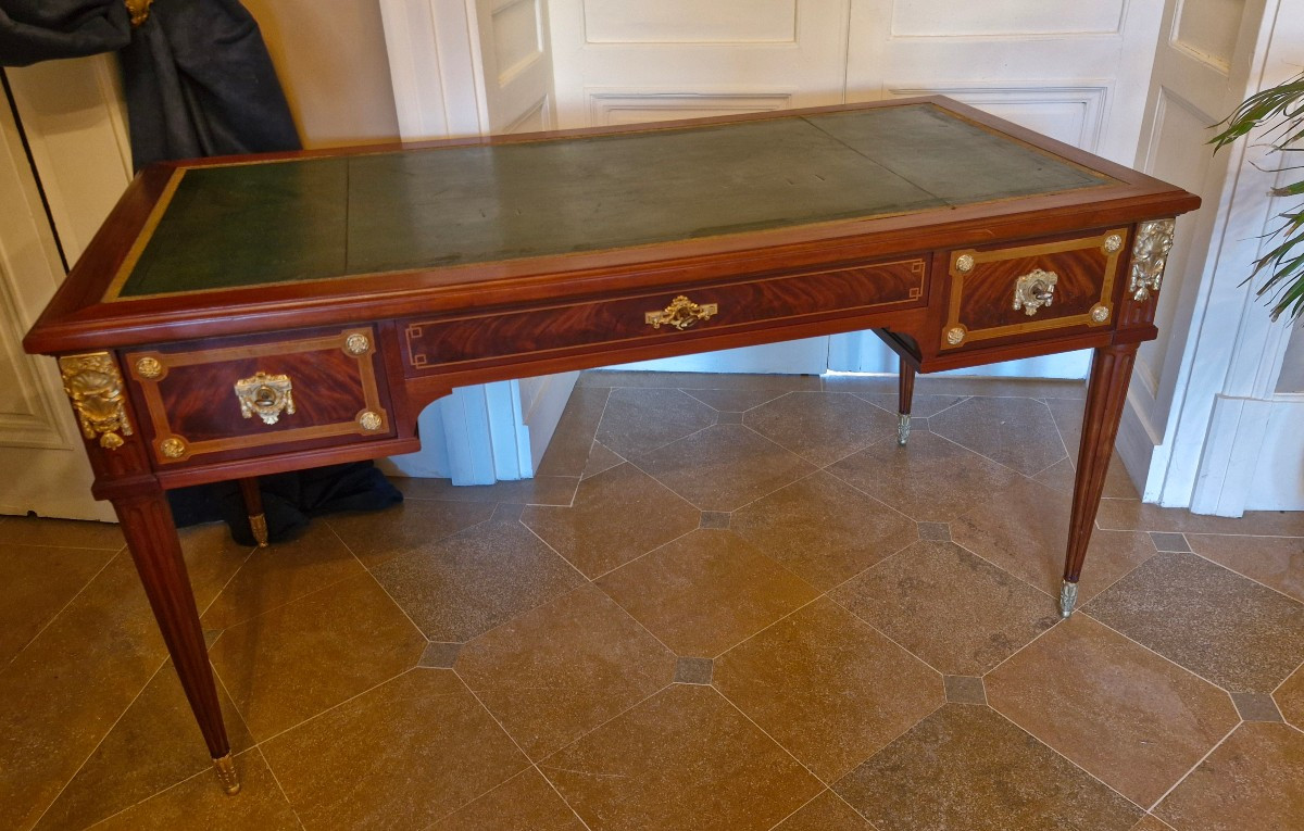 Louis XVI Napoleon III Style Flat Desk