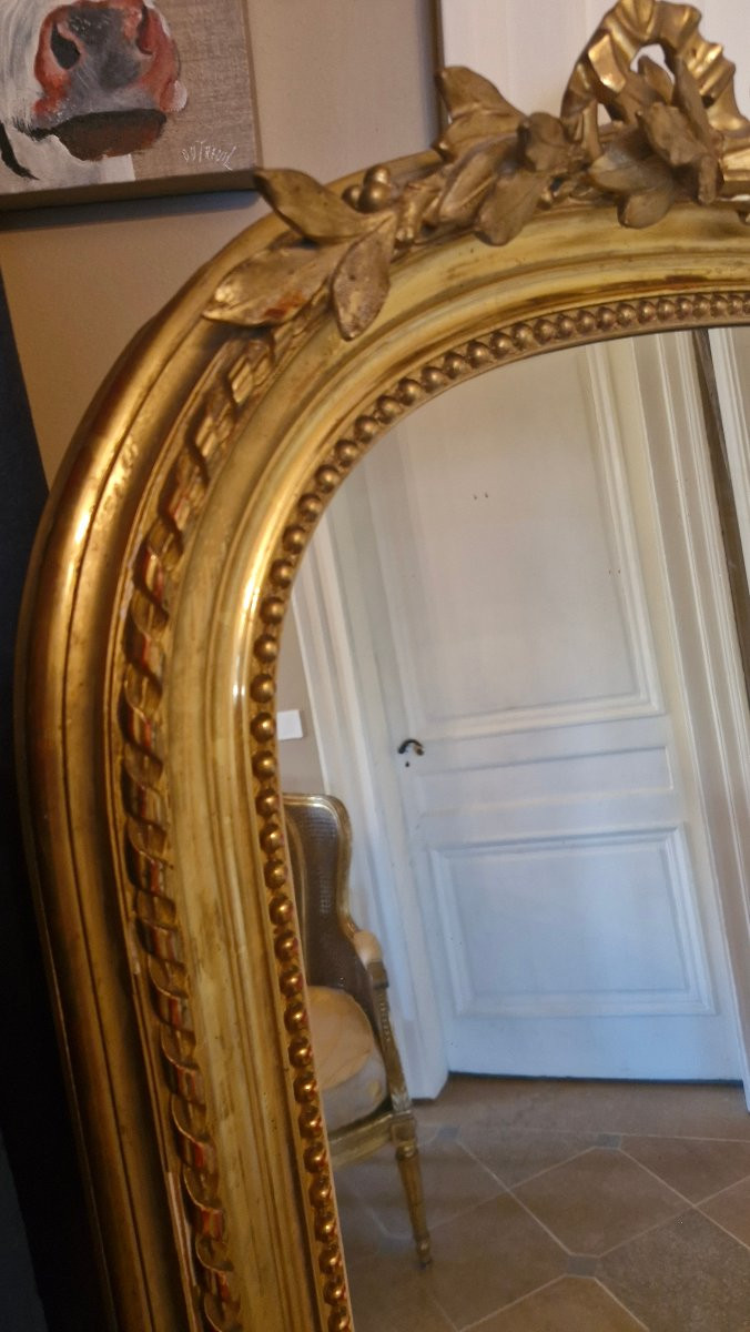 Miroir en bois Doré Napoléon III-photo-4