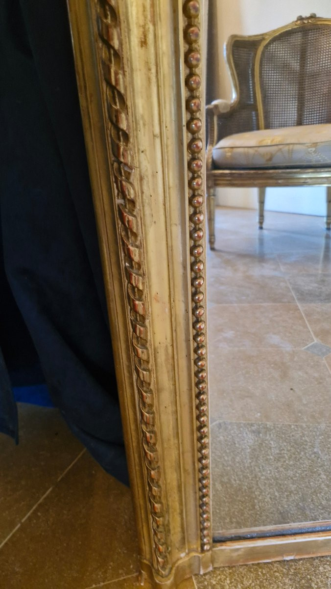 Miroir en bois Doré Napoléon III-photo-2