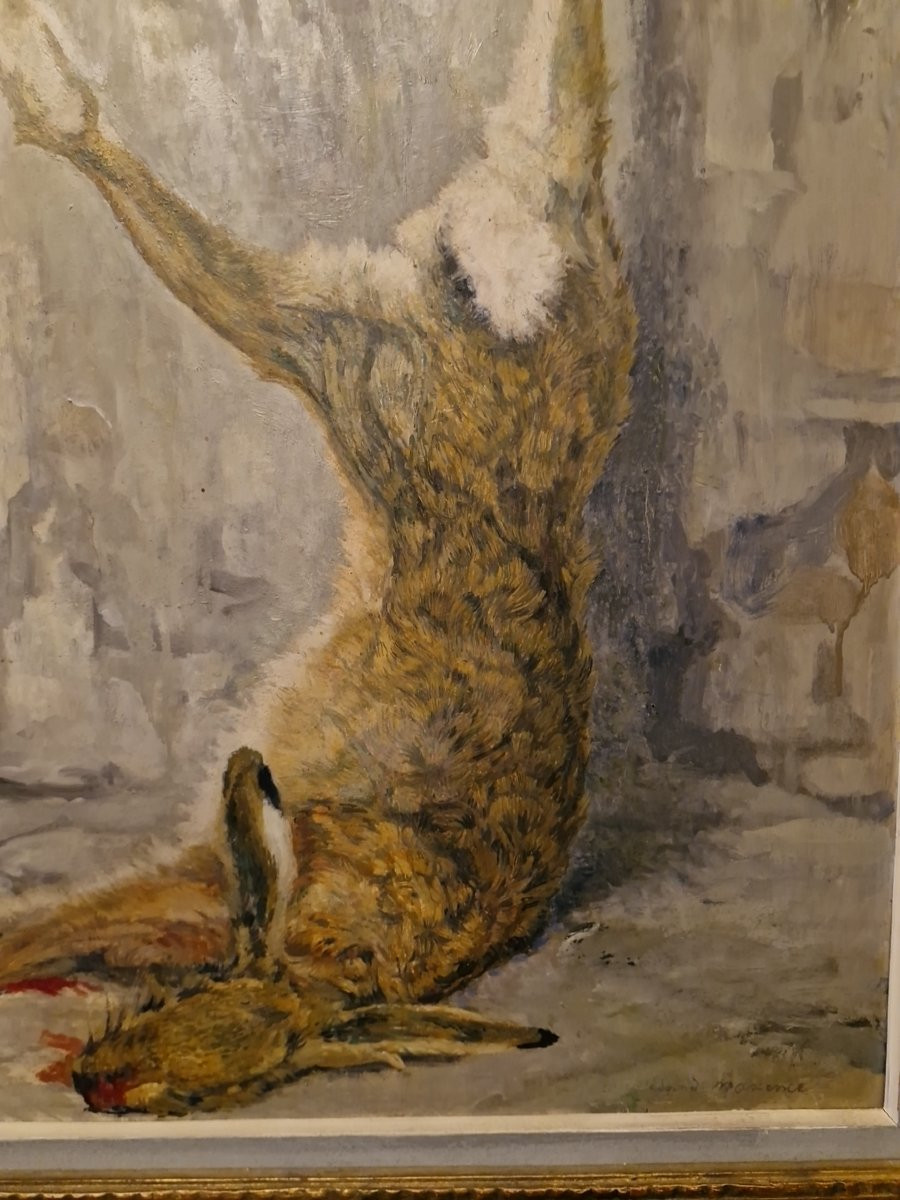 Edgard Maxence, nature morte encadrée chasse-photo-1