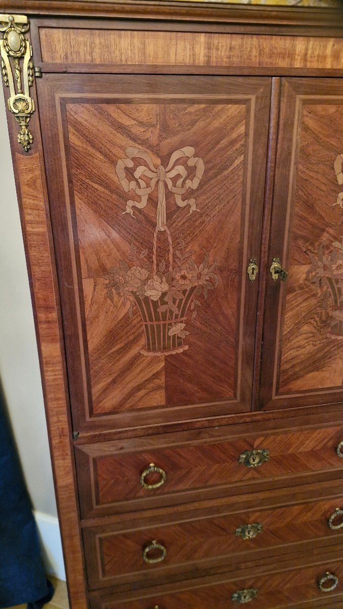 Louis XVI Style Marquetry Entryway Furniture-photo-2