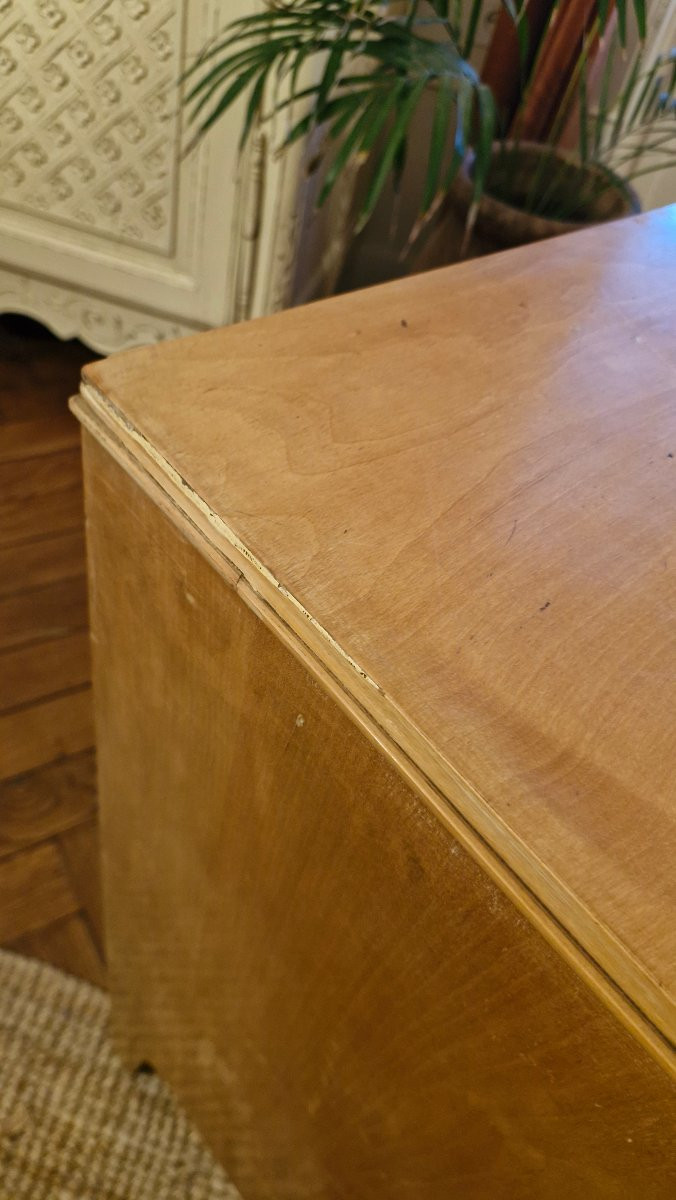 Enfilade années 40 en sycomore et parchemin-photo-4