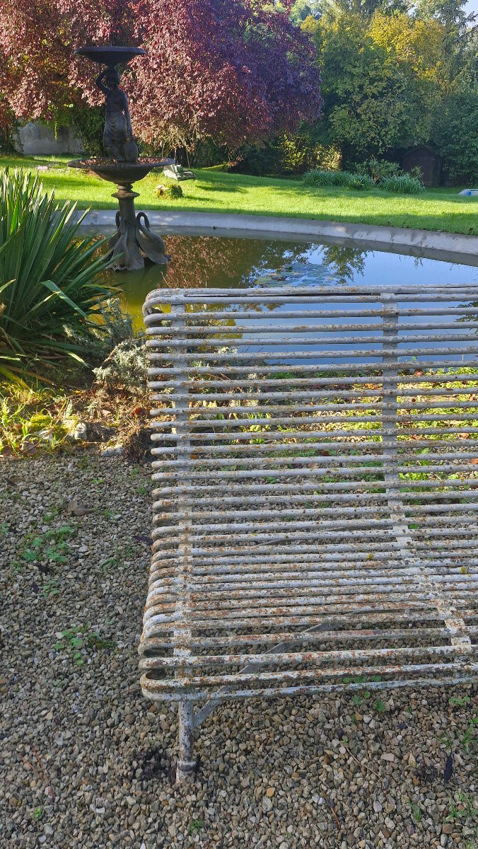 Banc de jardin en fonte de Arras-photo-2