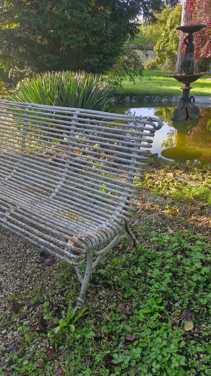 Banc de jardin en fonte de Arras-photo-4