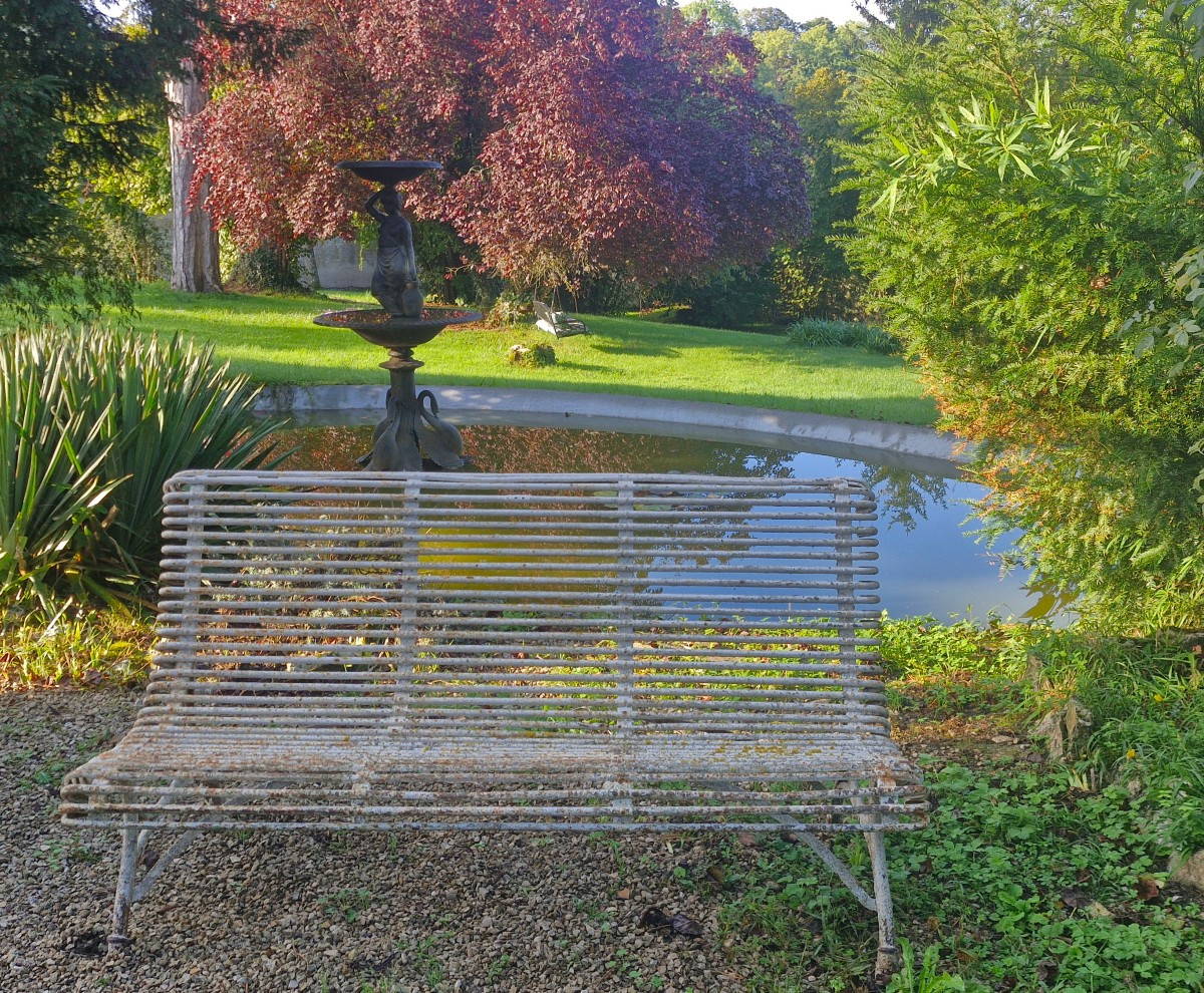 Banc de jardin en fonte de Arras