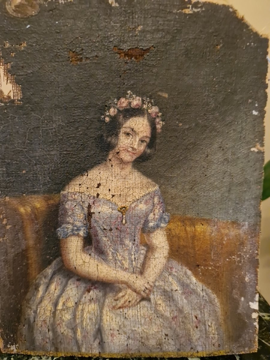 Portrait de femme Époque XVIII Ème S -photo-2