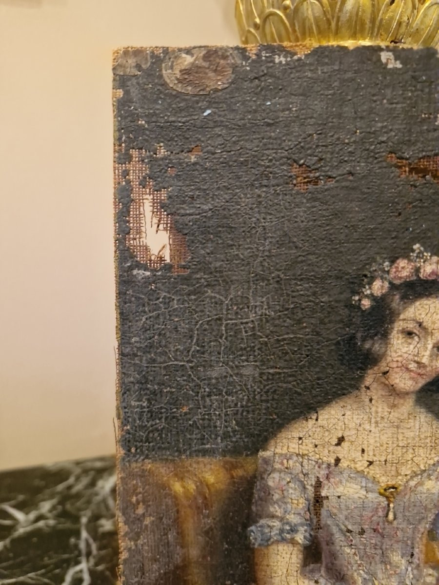 Portrait de femme Époque XVIII Ème S -photo-2