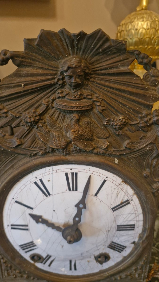 Small Comtoise Clock Movement Called Petit Comtois-photo-4